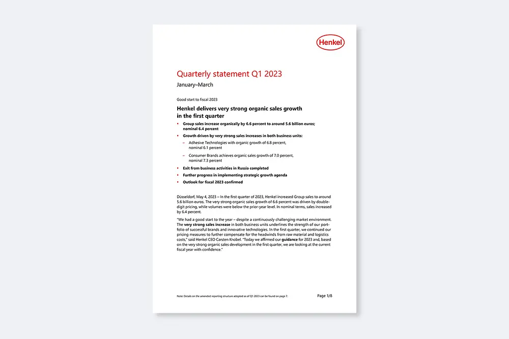 Quarterly Statement Q3 2022