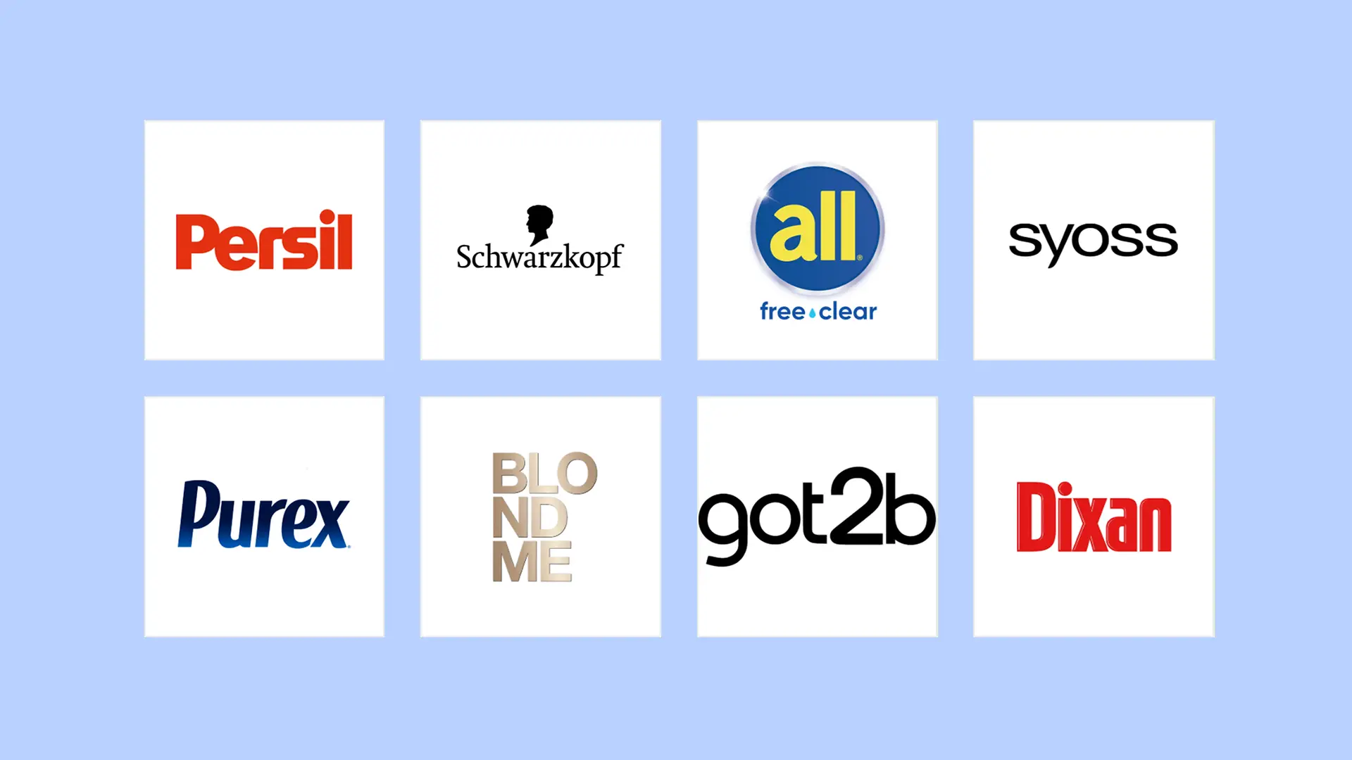 汉高消费品牌业务的部分产品标识。