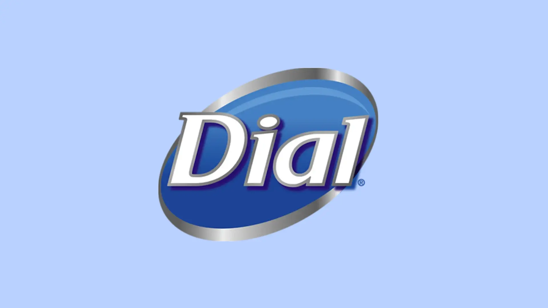 浅蓝色背景上的Dial标识，配色为蓝、白、银。