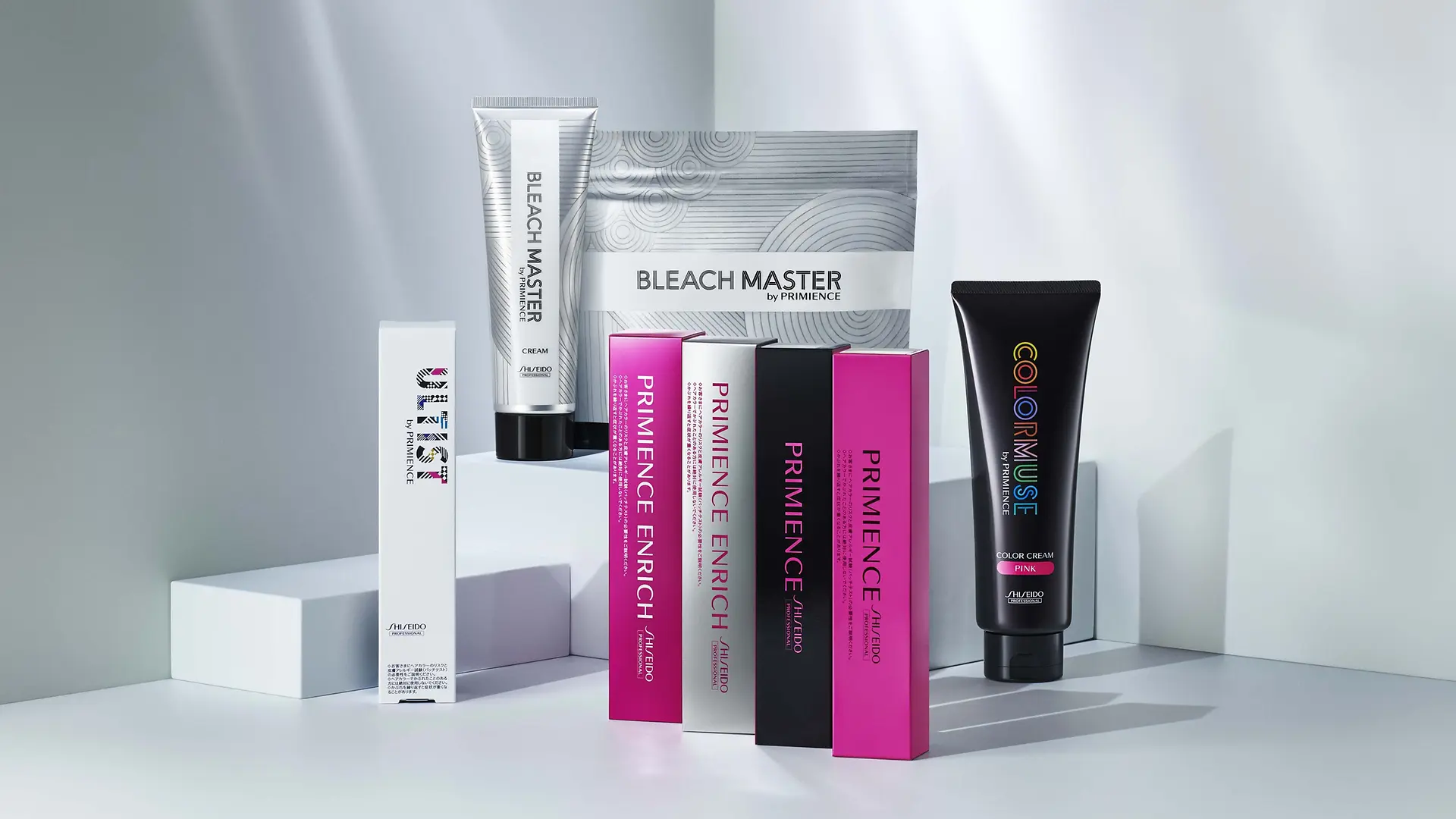 Primience products in front of a white wall